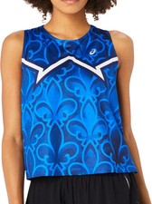 Asics Nation Womens Running Vest Blue Run Lightweight Breathable Tank Top Ladies