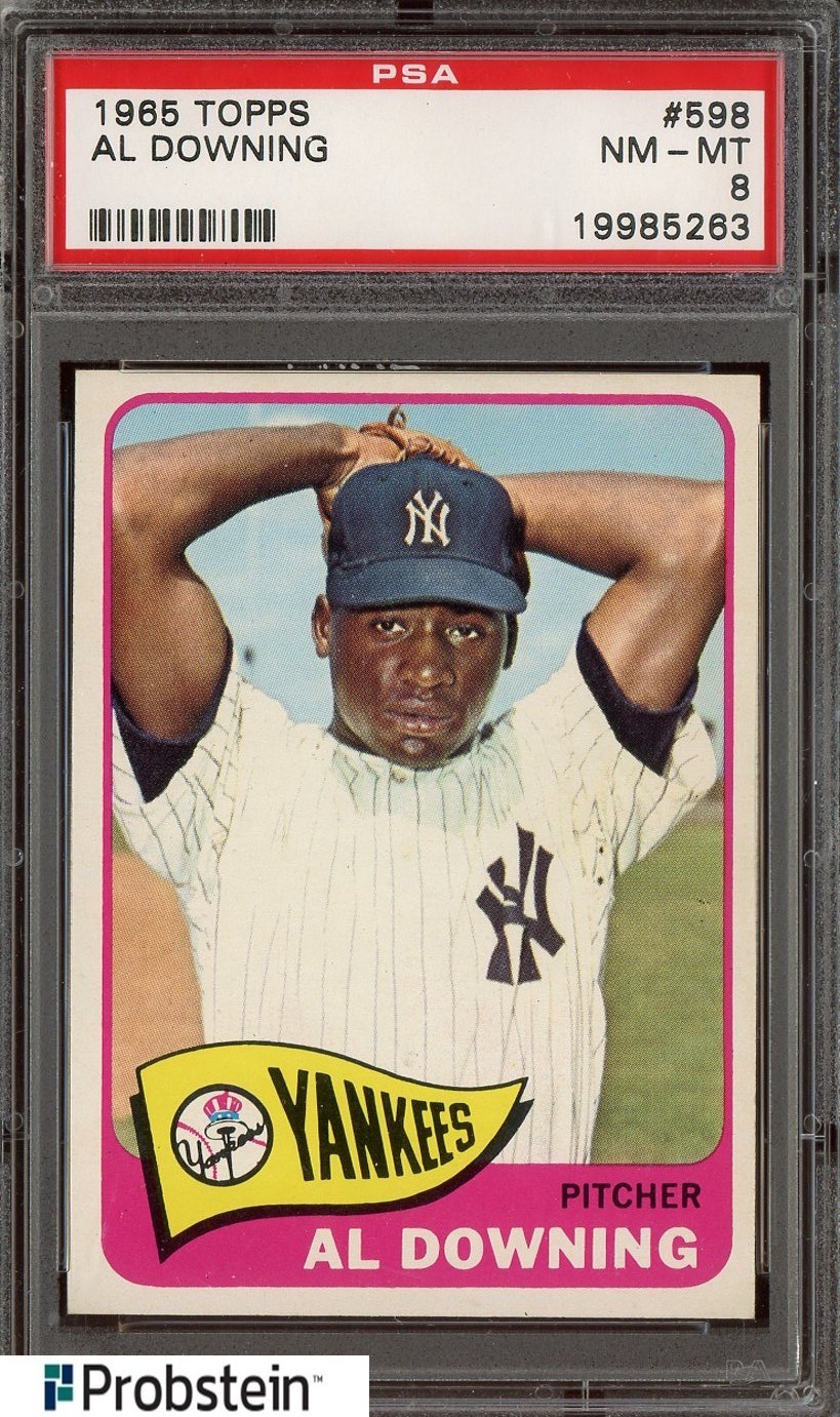 1965 Topps #598 Al Downing New York Yankees PSA 8 NM-MT