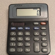 Aurora DT210M Calcolatrice Base Scrivania Display LCD Doppia Alimentazione