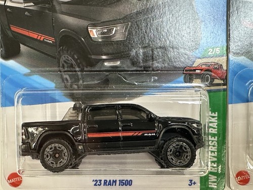 2025 Hot Wheels ~ ‘23 Ram 1500 ~ Black ~ Lot Of 2 ~ Same Day Shipping - Picture 4 of 5