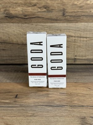 2 SEALED Goda For Her Pheromone Infused Perfume 0.5fl oz 15ml Vegan Jasmine Rose