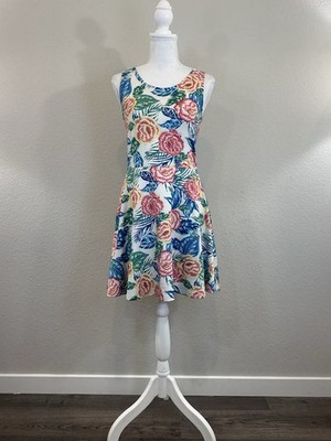 H&M Divided Women s Tropical Floral Fit & Flare Dress - Size 10
