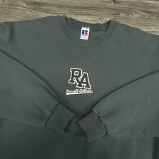 Vintage Russell Athletic Sweatshirt Mens Large Green RA Logo Made USA 90s USA