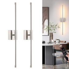 Battery Operated Wall Sconces Set of 2, Dimmable Battery Wall Sconce with Rem...