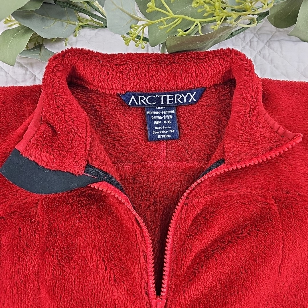 Arc'teryx Giacca Donna Pile Rosso Full Zip Taglia S