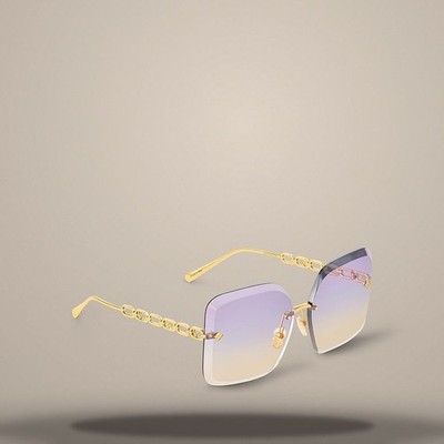 Louis Vuitton Sonnenbrille eckig verziert 157105097