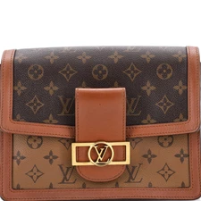 Louis Vuitton Dauphine Shoulder Bag Reverse Monogram Canvas MM