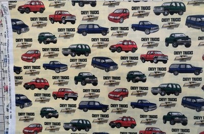 Chevrolet Trademark to Concord Fabric 1999 Cotton 45'' x 1 yd 30''