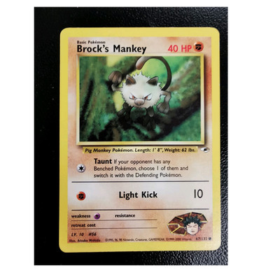 Wizards Pokémon Brock's Mankey Gym Challenge 67/132 Englisch 40 KP 1999