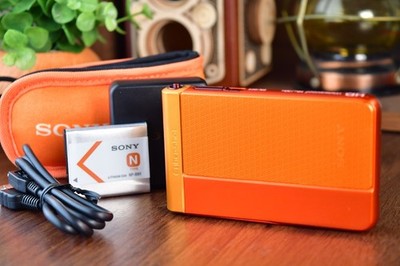  [Near Mint] SONY CyberShot DSC-TX30 Orange 18.2MP Digitalkamera Japanisch...