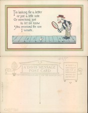 Comic postcard with humorous text AM Davis Co Humor Greeting