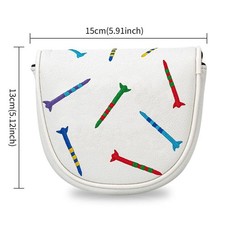 Lab DF3 Golf Putter HeadCover White Magnetic Closure