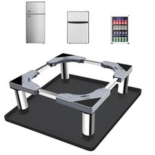 Mini Fridge Stand with Silicone Mat, Universal Stand Base Adjustable Refriger...