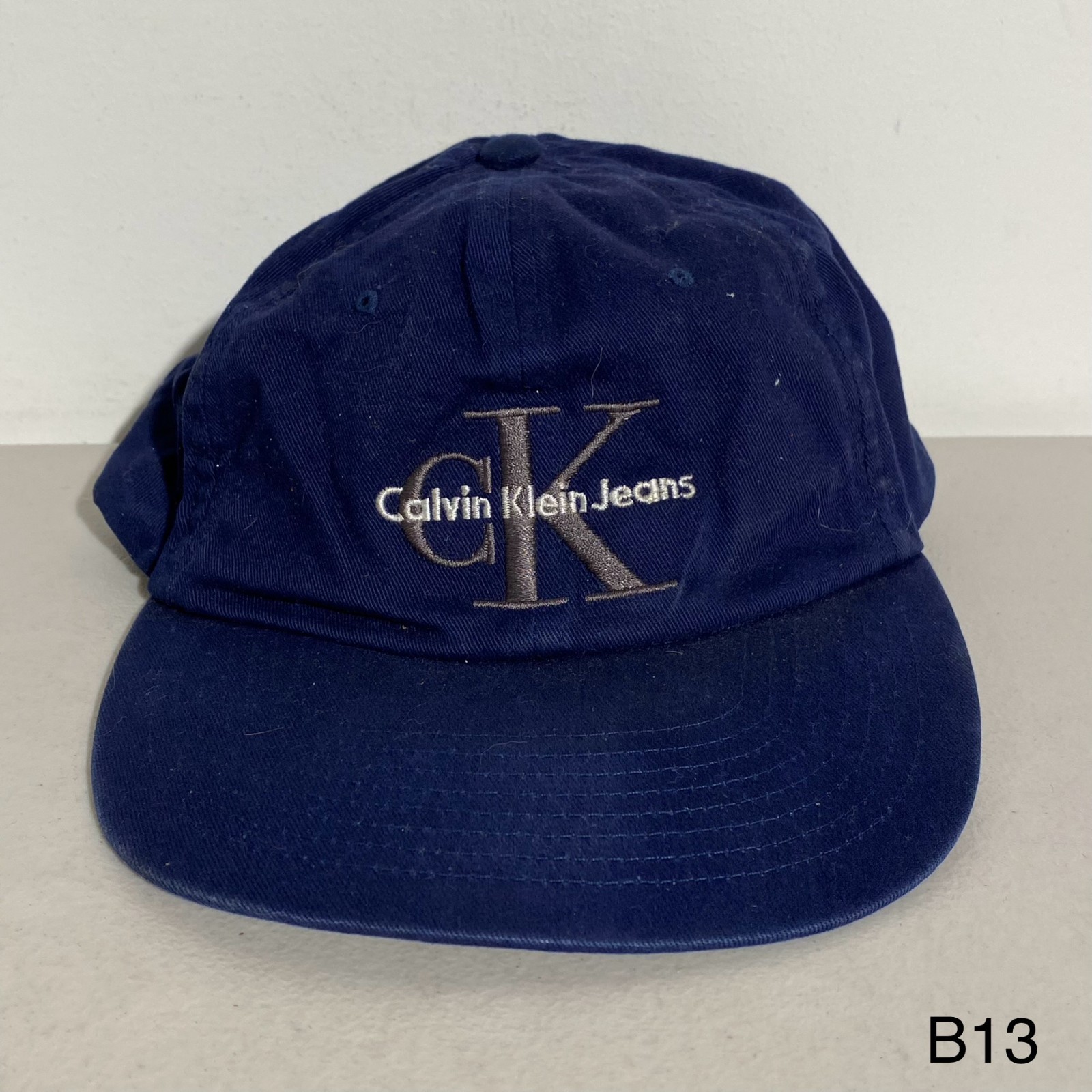 VTG Calvin Klein Jeans Baseball Cap Snapback Navy Embroidere