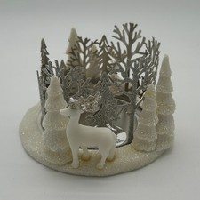 Bath & Body Works Xmas Scene 3 Wick Candle Holder Winter Scene