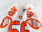2017-22 Clemson Tigers #56 Game Issued Pos Used White Jersey Football NP R 42 69 — photo 6