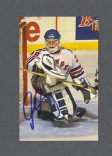 Glenn Healy signed New York Rangers team issued postcard