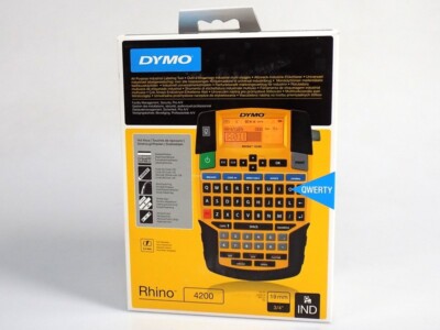 Dymo Rhino 4200 QWERTY Code 128 Label Etiketten Drucker für 6/9/12/19 mm Breite