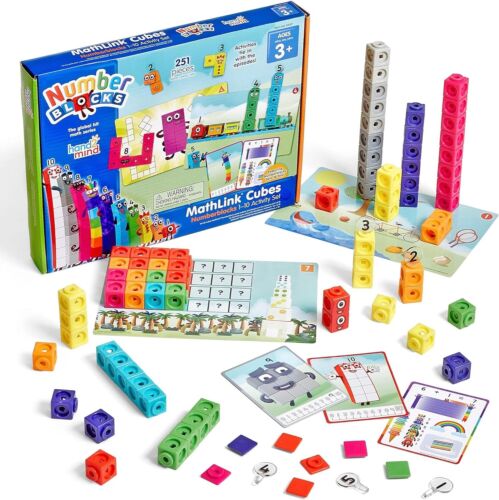 Juego de actividades Mathlink Cubes Number Blocks1-10, 30 actividades de aprendizaje preescolar, - Imagen 1 de 6