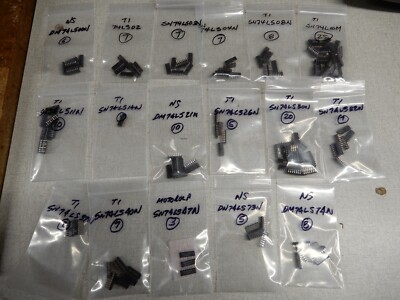 TI & National Semiconductor Vintage 74LS Series DIP IC's 7400-7474 Lot Shown