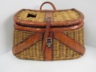 Wicker Fishing Creel - Vintage 16"x9"x6"