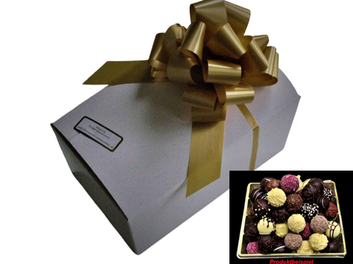 Schokolade Pralinen Belgische Trüffel Pralinen 1000g Box Schleife ALKOHOLFREI - Bild 1 von 4