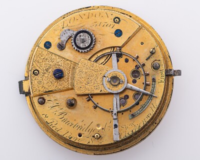 Antique Fusee Movement w/Good Chain! 17J E.C. Bracebridge Co. Red Lion St.