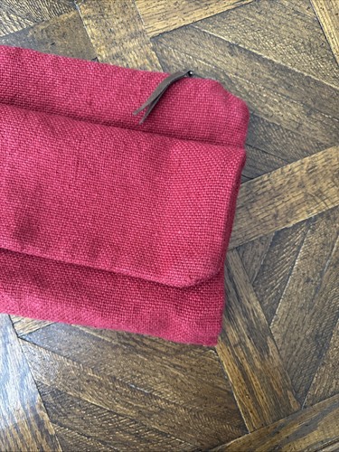 Vtg Pottery Barn Pillow Cover 100% Linen 20x20 Red YKK Zipper Made in India - Picture 6 of 12