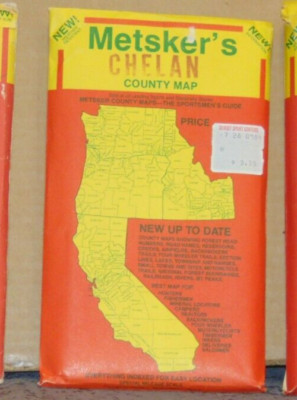 Early 1990.s Metsker's Map of Chelan County Washington