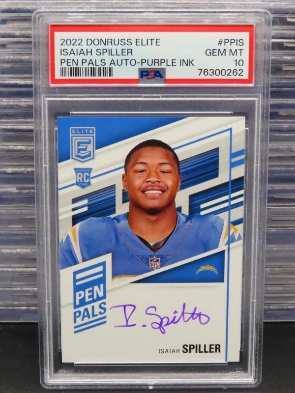 Isaiah Spiller Panini Donruss Elite Pen Pals Autographs #PPIS Purple Ink