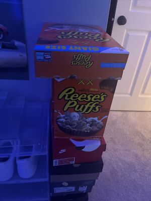 4 X Kaws Family Size Reese s Puffs Cereal Unopened Boxes Nice Art Limited RARE