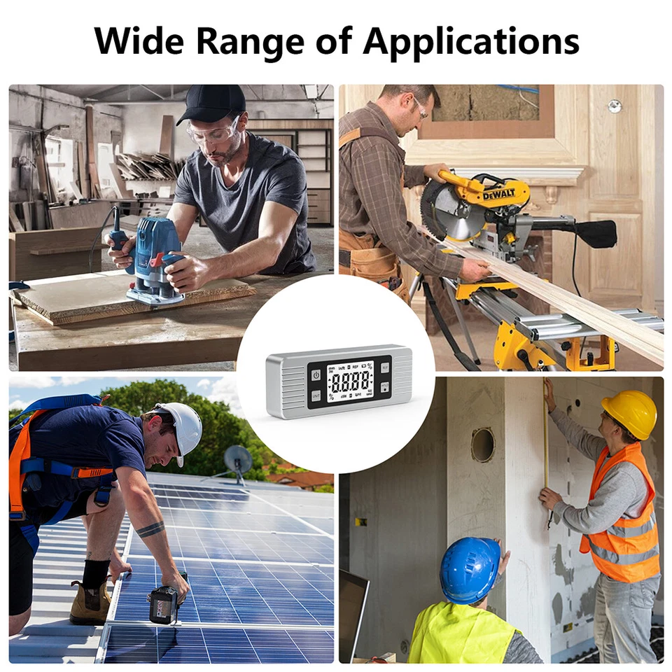 Mini LCD Digital Angle Finder Magnetic Angle Gauge Protractor 4*90° Inclinometer - Image 4 of 4