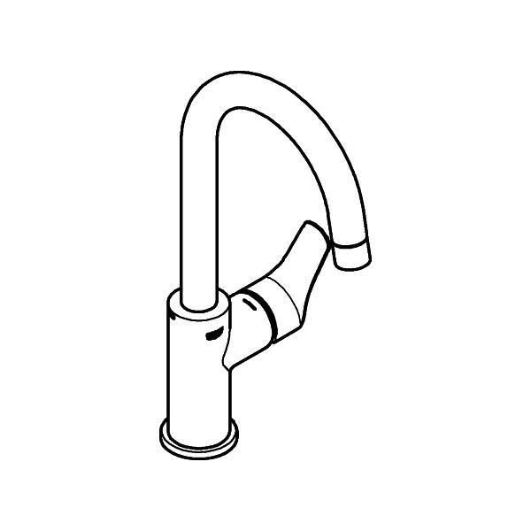 Grohe Eh-Wt-Batterie Eurosmart 23970_3 L-Size Push-Open Ablaufgarnitur Chrom-image