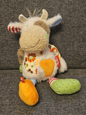 Sigikid Kuh Patchwork Stofftier Schlenker 30cm Beige Bunt Baby 38309 #13