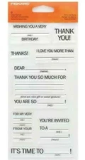 Fill in the Blank Clear Acrylic Stamp Set by Fiskars Stamps NEW!
