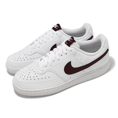 Nike Court Vision LO NN White Burgundy Crush Men Casual Shoes