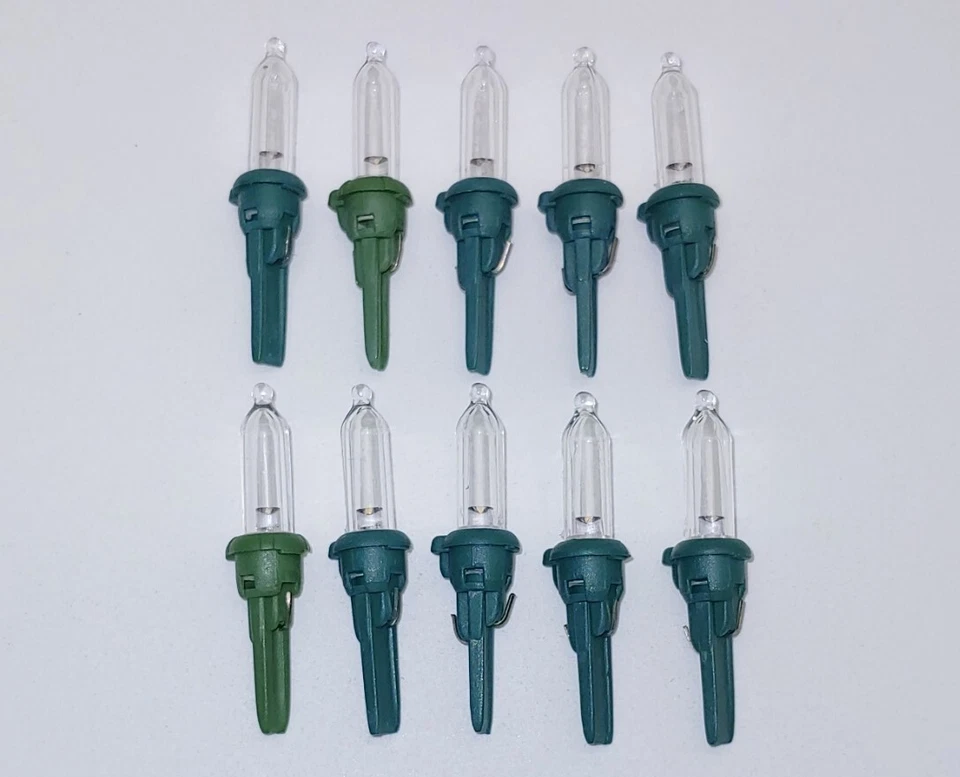 10 Clear GE LED 3.3 V .066 W Mini Christmas Light Bulbs Tree Light Replacement - Image 3 of 4