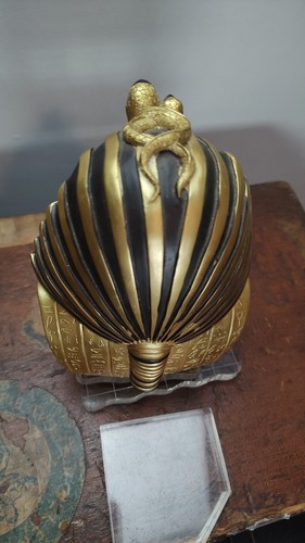Ancient Egypt King Tut Skull Statue Mask Of King Tutankhaman 7" Tall Bust - Picture 11 of 14