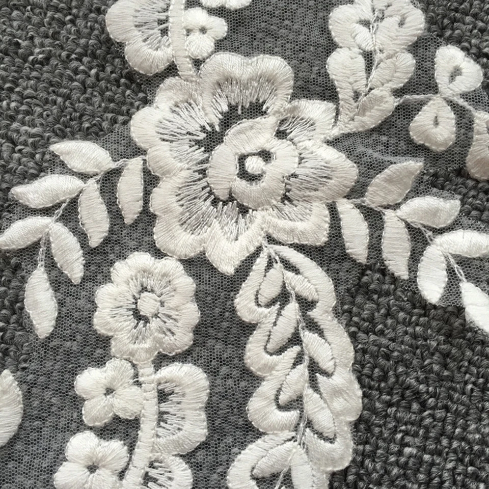 Encaje Floral Aplique Bordado Disfraz Bricolaje Accesorios Novia Vestido Motivo - Imagen 3 de 4