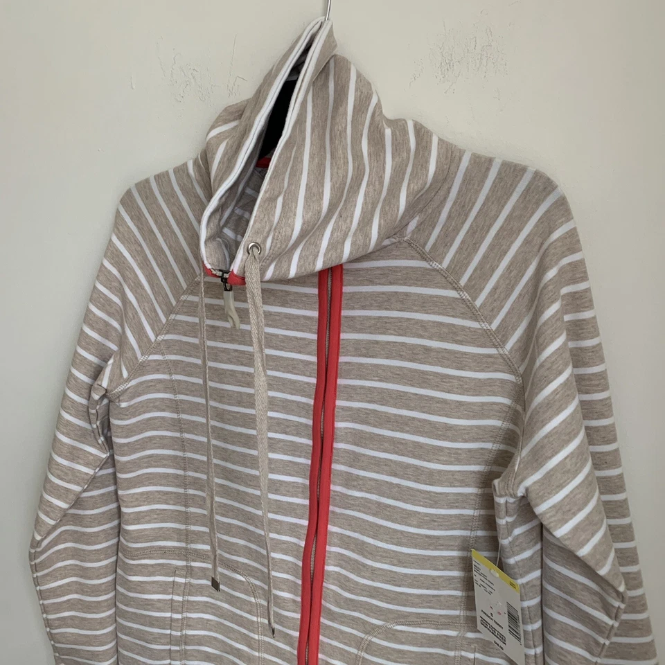 Jaqueta Laura Scott Feminina S Zíper Completo Nova Com Etiqueta French Terry Missy Listra Algodão Confortável - Imagem 3 de 4