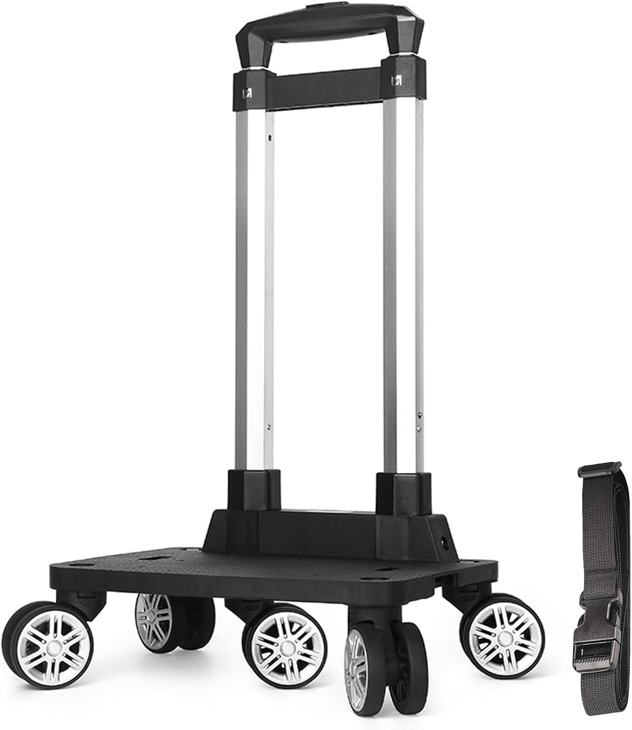 Wheeled Backpack Trolley Cart - Detachable 5-Wheel Travel Carrier for Bags