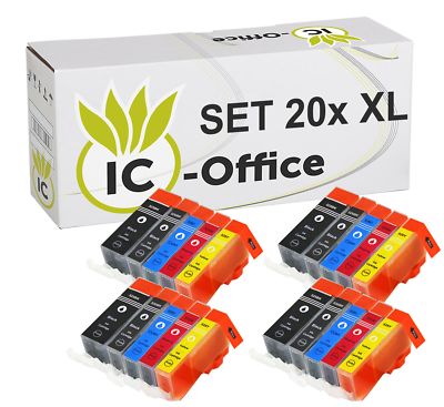 20x CANON PATRONEN PGI-525 CLI-526 +Chip für MG6150 MG5150 MG5200 MG5220 MG5250