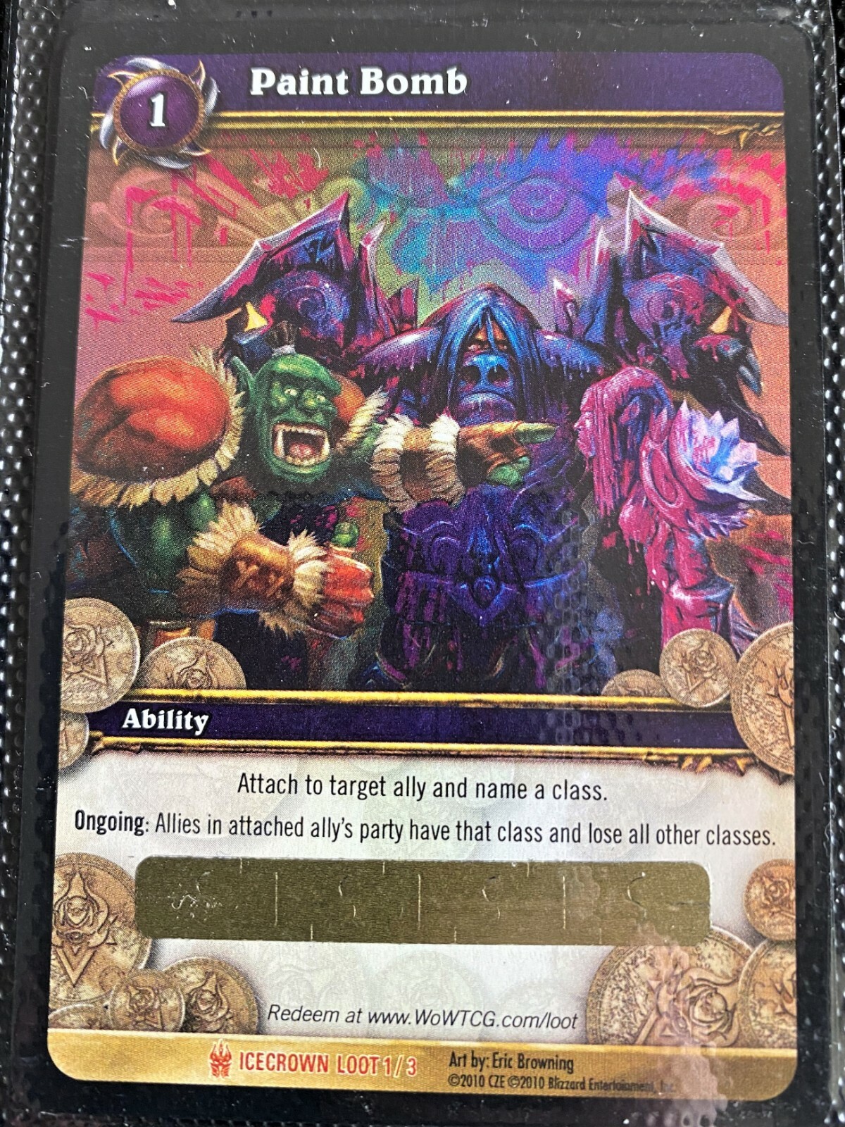 World Of Warcraft WOW TCG Paint Bomb Loot Card eBay