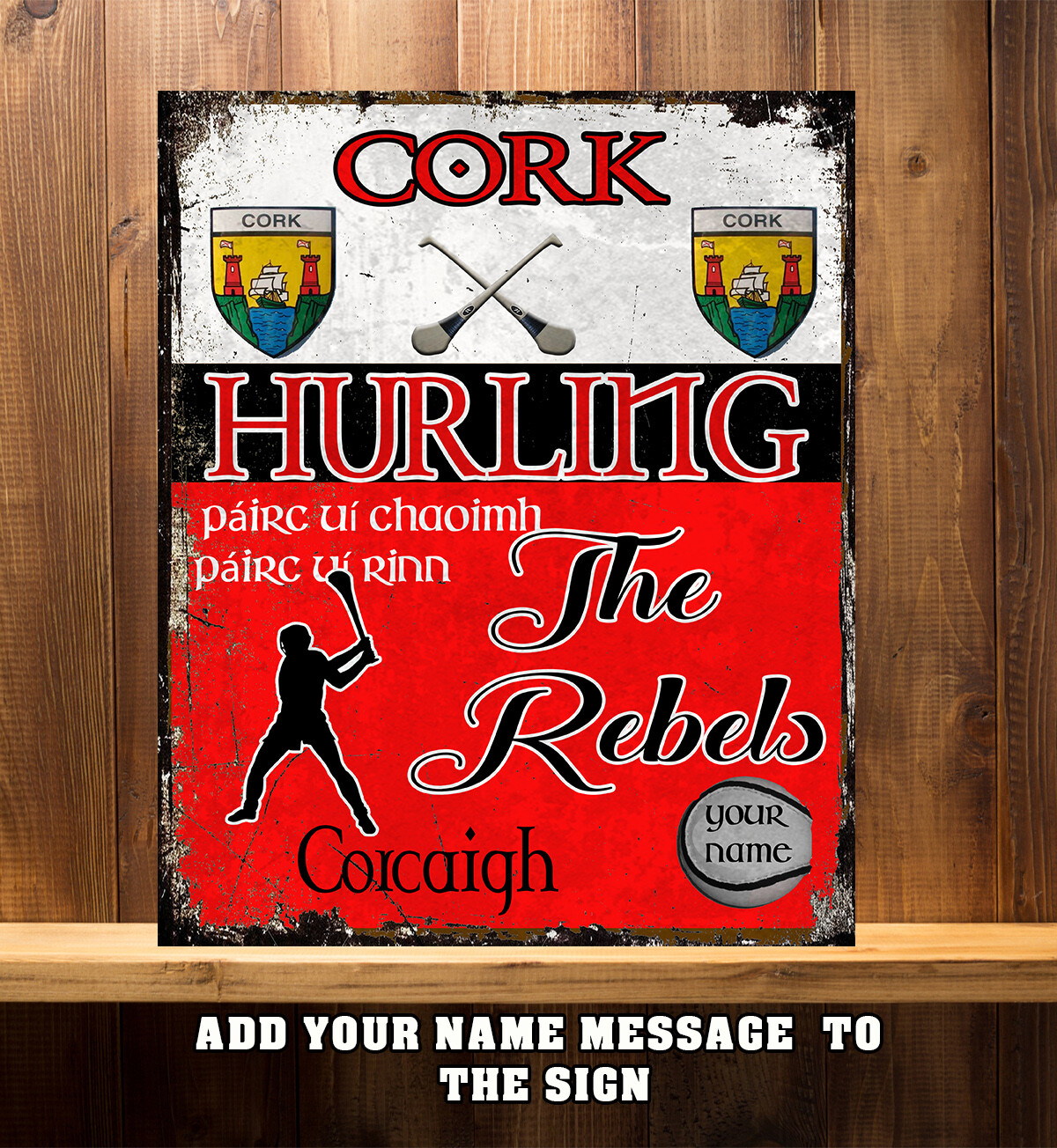 PERSONALISED CORK HURLING GAELIC VINTAGE METAL SIGN RS319 | eBay UK