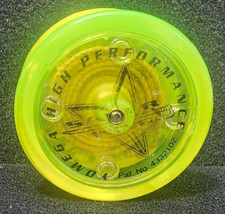 Yomega Saber Wing Yo-yo with a Brain Neon Yellow/Green Vintage 1990's