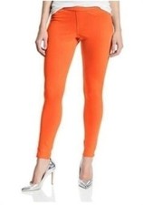 HUE The Original Jeans Solid Color Leggings Chili Size Medium