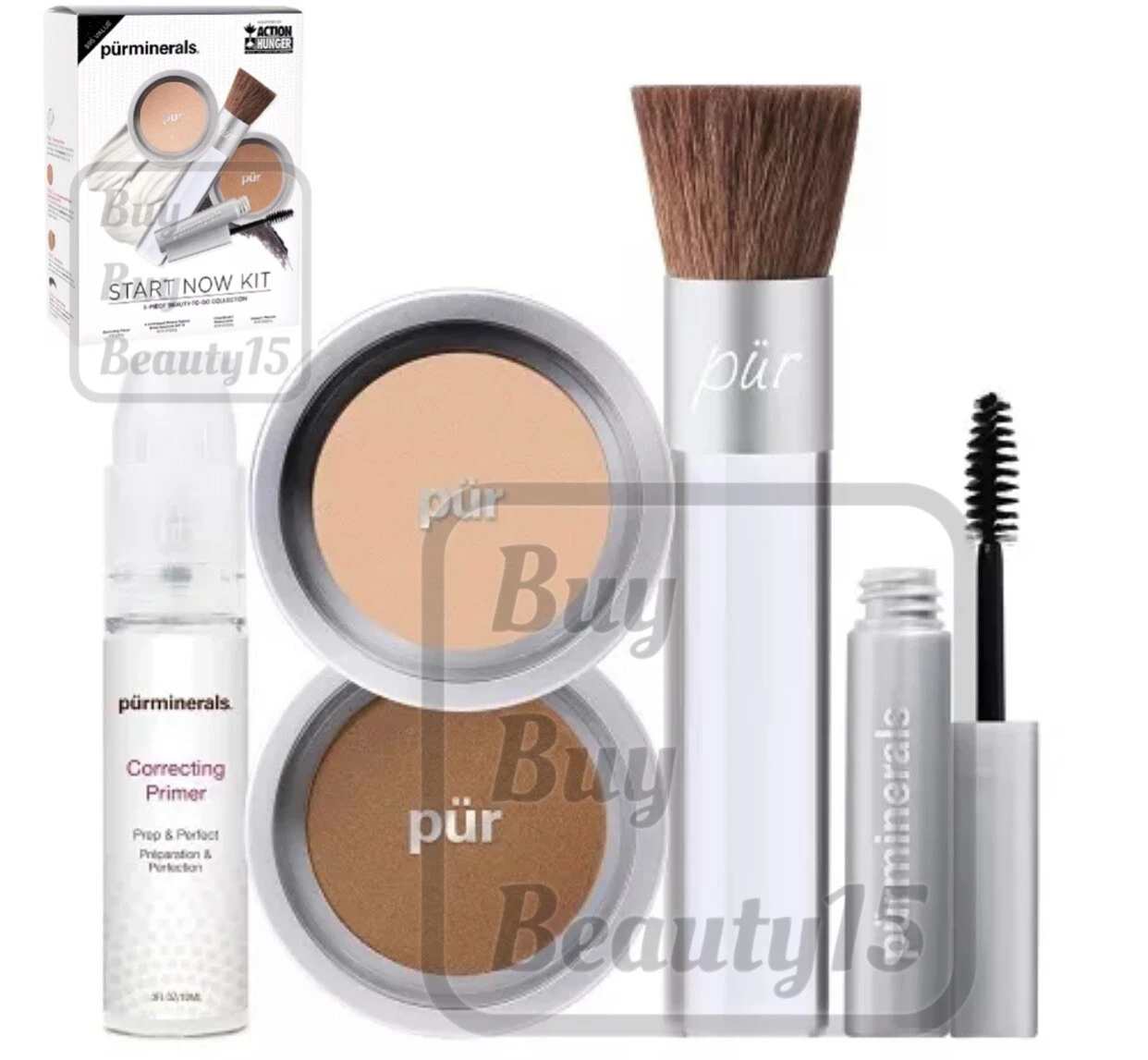 purminerals 5 piece Beauty-To-Go Collection kit ( porcelain ) $95 value New Box