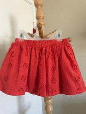 Genuine Kids from Osh Kosh 4T Girl's Orange Eyelet Lined Skirt