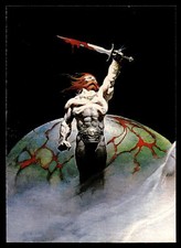Frank Frazetta Fantasy Art Exotic Pin Up Card 64 Bloodstone Man with Sword
