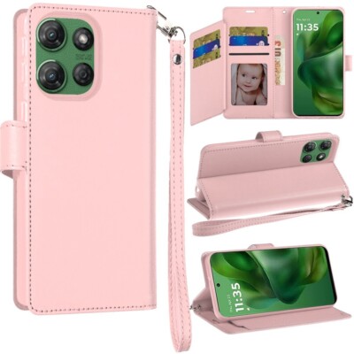 For Moto G Power 5G 2025 Phone Case Magnetic Snap Wallet Flip Card Slots Cover